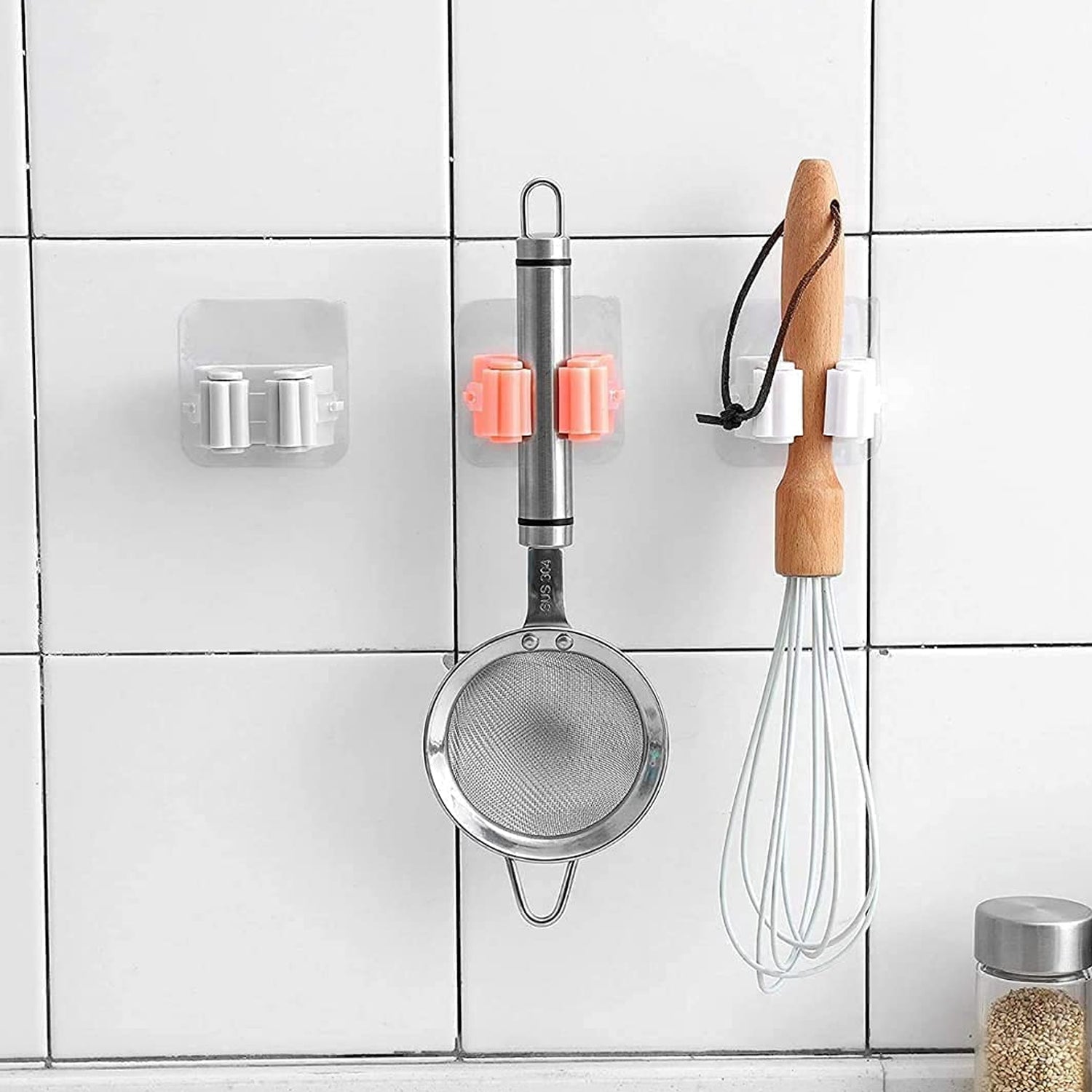 7458 Broom Holder Wall Mounted, Mop and Broom Holder Broom Organizer Grip Clips, No Drilling, Wall Mounted Storage Rack Storage & Organization for Kitchen, Bathroom, Garden (1 Pc) 7458 Broom Holder Wall Mounted, Mop and Broom Holder Broom Organizer Grip Clips, No Drilling, Wall Mounted Storage Rack Storage & Organization for Kitchen, Bathroom, Garden (1 Pc)
